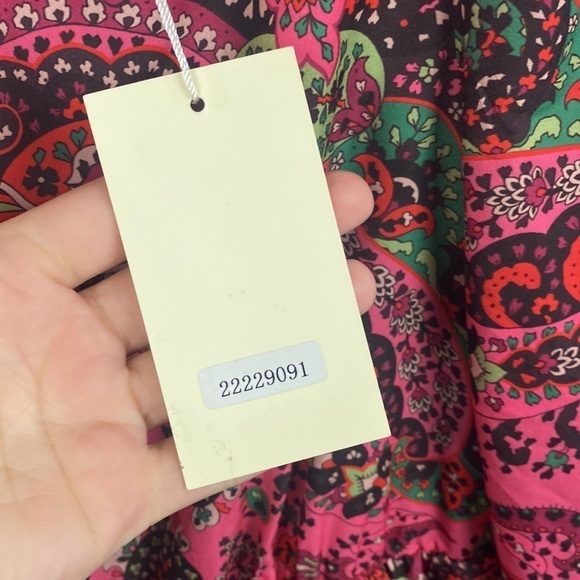 Anthropologie The Korner Paisley Colourful Puff Sleeved Mini Dress - Size Small - Picture 8 of 16